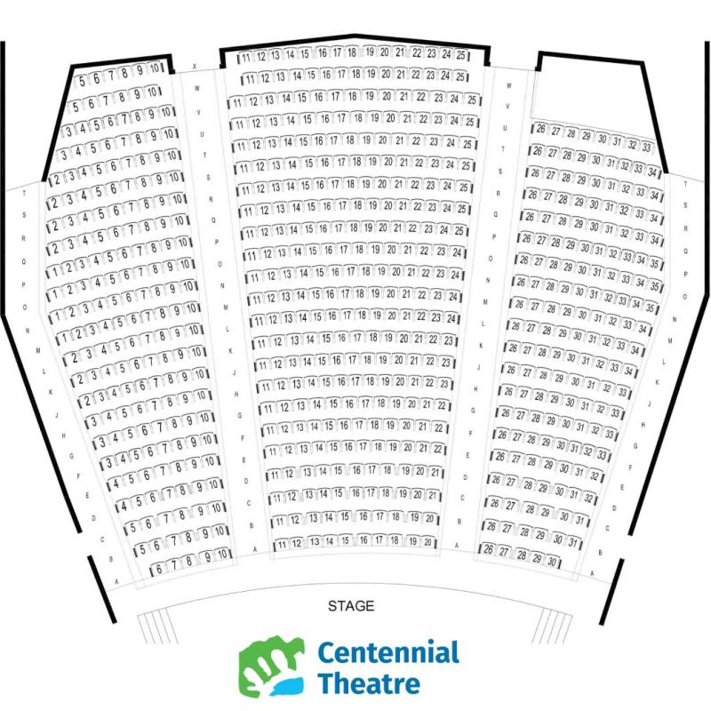 Centennial Theatre Seating Map